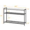 Livofloral 40.6" Narrow Console Table with 3 Storage Shelves, Hallway