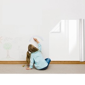 Snkxu Clear Wall Protector Contact Paper Electrostatic Adsorption Removable Kids to Write Board Dry Erase Kitchen Waterproof Backsplash Heat Resistant Transparent Sticker Wallpaper 15.7X394 Inches