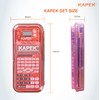 KAPEK Scientific Calculator + Math Set for Schools | 2-Line