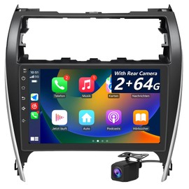 EagleNav Android 13 [2GB+64GB] Car Radio Compatible for Toyota Camry 2012 2013 2014 with Reverse Camera, 10 Inch Touch Screen with GPS/FM/AM/SWC, Support Wireless CarPlay Android Auto