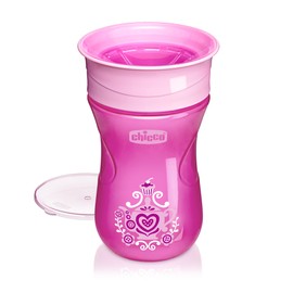 Chicco - Entrenador de borde sin boquilla de 360 ° con membrana transparente extraíble, resistente a derrames, apto para lavaplatos, entrenamiento de 