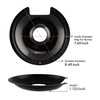 Range Kleen P1056RGE8 Style D Black Porcelain 4-Pack Drip Pans
