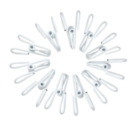 2 Inch Chip Clips White,Steel Clothes Pins Utility PVC-Coated Steel Clips for Food Package Chips Bag Parper (20, White)