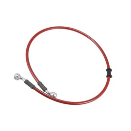 Motoforti 80cm 31.5" Motorcycle Braided Brake Clutch Oil Hoses Line Pipe Red Long-lasting