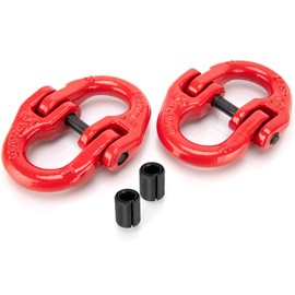 9TH SHOP Hammerlock Safety Chain Connector, 1/2 Hammerlock Coupling Link, Tow Hitch Safety Chain Connector Link Hammerlock Grade 80, 12000 Lbs Loading (Red)