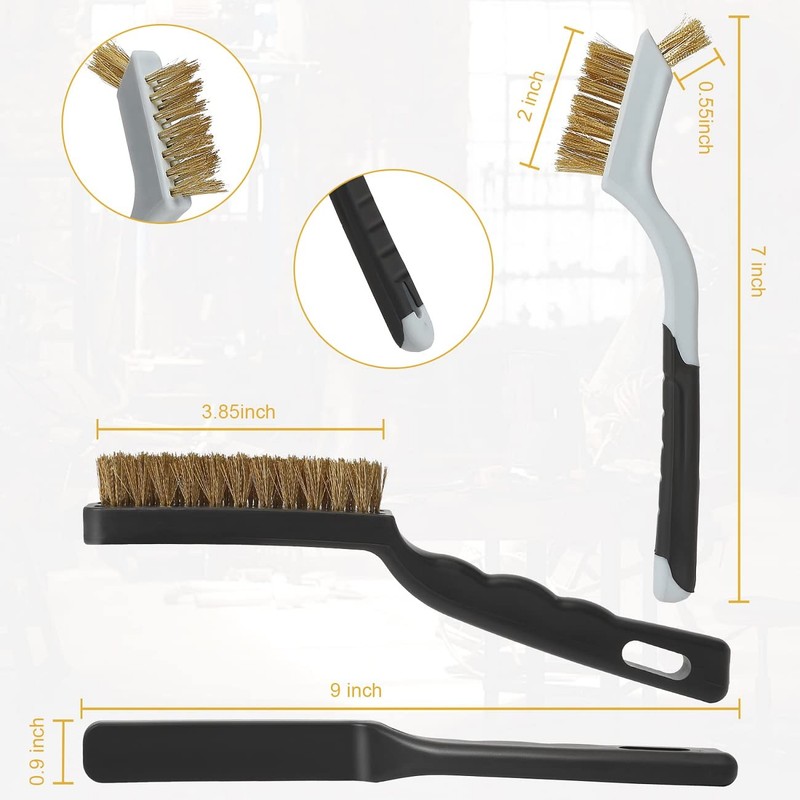 VASTOOLS Wire Brushes Cleaning Set 6Pc, 9" and 7", Wire