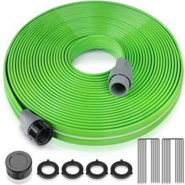 LAVEVE Sprinkler Soaker Hose for Yard 15 FT, Heavy Duty Garden Water Hoses with Stakes, Sprinklers System for Lawn, Flexible Drip Irrigation Tubing
