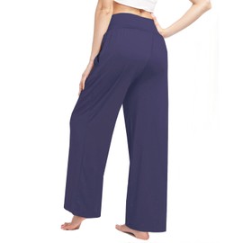 Kivdol 3 Pack Women's Wide Leg Pants Crossover with Pockets High Waist Loose Sweatpants Casual Lounge Yoga Workout Palazzo