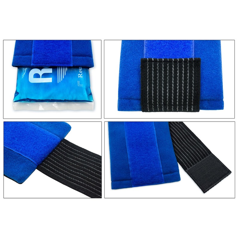WORLD-BIO Gel Ice Pack Wrap for Injuries, Reusable Cold &