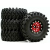 TxxRcss Brass & Aluminum 1.3 Beadlock Wheel Tires Set for