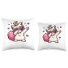 Cat Heart Shape Sunglasses Dabbing Dance Lover Throw Pillow