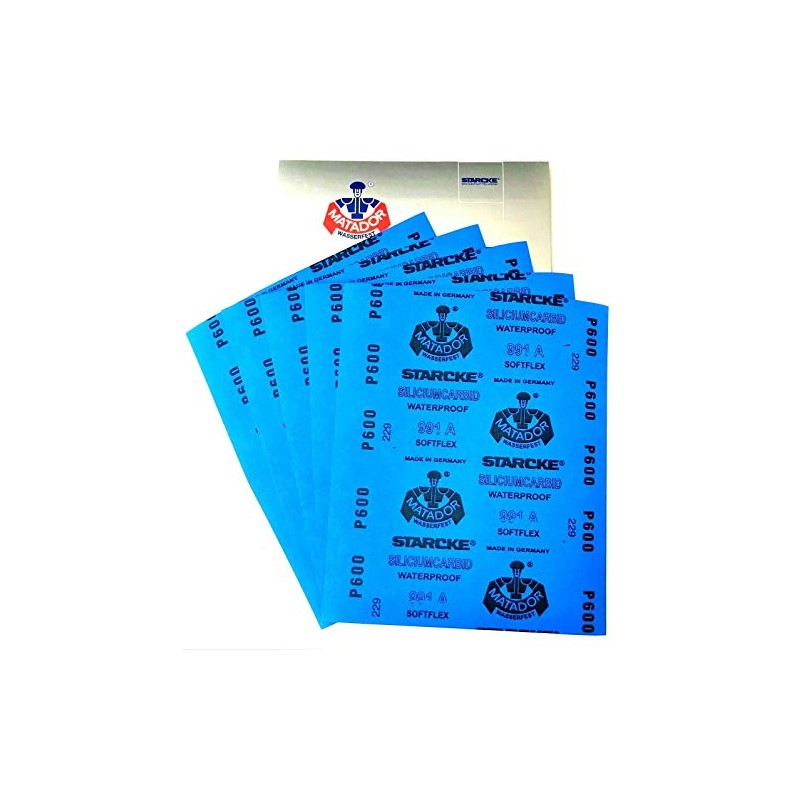 Matador Waterproof Sandpaper Abrasive Wet or Dry Sandpapers 50 Sheets