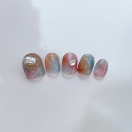 Ugly Fresh WaterHandmade Nail Tips  - Square / 못난이담수수제네일팁  - 스퀘어