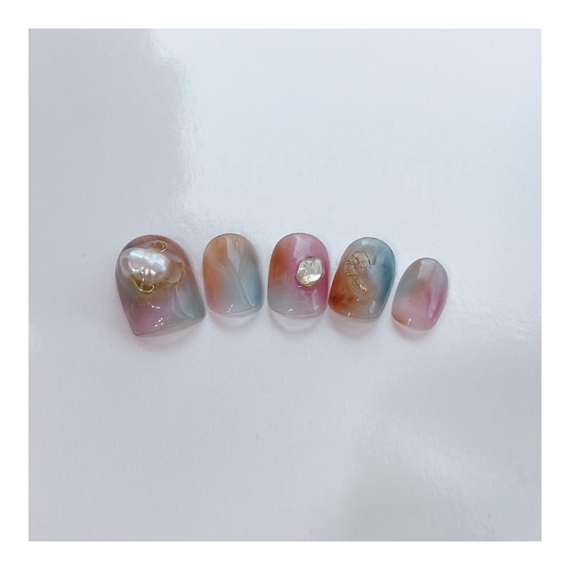 Ugly Fresh WaterHandmade Nail Tips - Square / 못난이담수수제네일팁 -