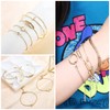 Dochais Boho Gold Bracelets Set, Layered Bracelet, Adjustable, Stackable Bracelets,