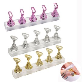 Wxinsheng Nail Display Stand, 3 Sets Acrylic Nail Stand Nail Practice Stand Magnetic Nail Holder Nail Tip Manicure Tool Nails Tips Holder for False Manicure Tool Salon