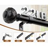 TONIAL Curtain Rod 32 to 120 Inches, Black 7/8 Adjustable