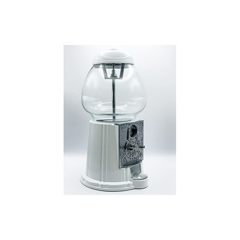 Gumball Dreams Classic Gumball Machine/Candy Dispenser, 9 Inch - White