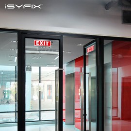 iSYFIX Exit Signs Stickers – 6 Pack 12x4 Inch – Premium Self-Adhesive Vinyl, Laminated for Ultimate UV, Weather, Scratch, Water and Fade Resistance, Indoor and Outdoor