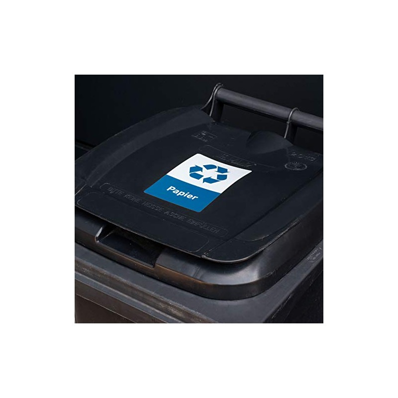 Recycling Stickers Set of 8 Paper Bin 10 x 15