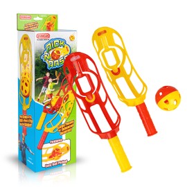 Duncan Toys Pick ’N Pass - Outdoor/Indoor Game Activities for Kids, Pop-Pass-Catch Ball Game w/Long Hurler, 2 Catcher and a Ball, Fun Outdoor Toy and Gift for Kids