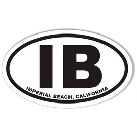 IB Imperial Beach, California Oval Bumper Sticker