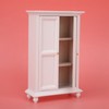 Miniature Doll House Wardrobe White Wooden Double Door Household Closet