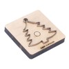 Leather Cutting Die Christmas Tree Alloy Steel and Birch Wood
