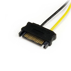6in SATA Power to 6 Pin PCI Express Video Card Power Cable Adapter