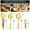12PCS Gold Stainless Steel Serving Utensils Sets - Large Serving