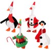 4 Sets 7 Inch Desk Goose Outfit for Christmas Winter,Warm
