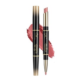 2 in 1 Double Ended Matte Waterproof Non-fade Non-sticky Lipstick (14#)