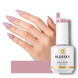 BLUESKY Jelly Nude Gel Nail Polish - Light Rose Pink French MUSK PINK