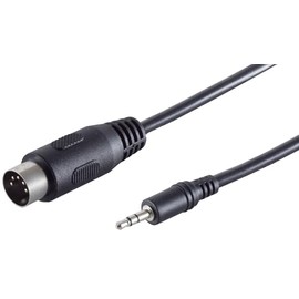 1aTTack.de 1 x 1.5 m Jack Plug 3.5 mm Stereo to 5-Pin DIN Diode Plug High-Quality Audio Adapter Cable Moulded Connectors Nickel-Plated Contacts Perfect for HiFi Musical Instruments Studio Equipment
