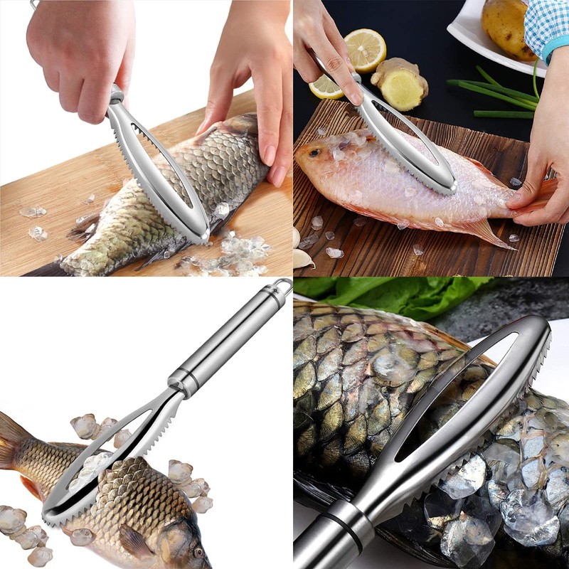 Esteopt Fish Scaler, Fish Scaler Stainless Steel Remover, Fish Scaler,