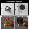 MOSECYOU Door Knob Locking Cover with Padlock, Heavy Duty All