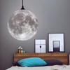 AECBUY Resin Moon Pendant Lamp Plug in Adjustable Cord, 3D