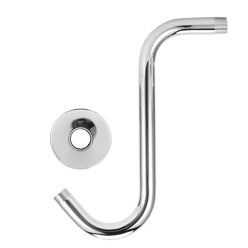 NPT1/2 Shower Arm SShape 8in Stainless Steel Electroplating Shower Head