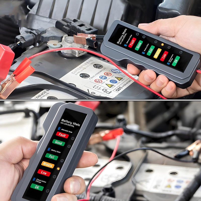 KPEOY 12V Car Battery and Alternator Tester, Digital Batteries Load