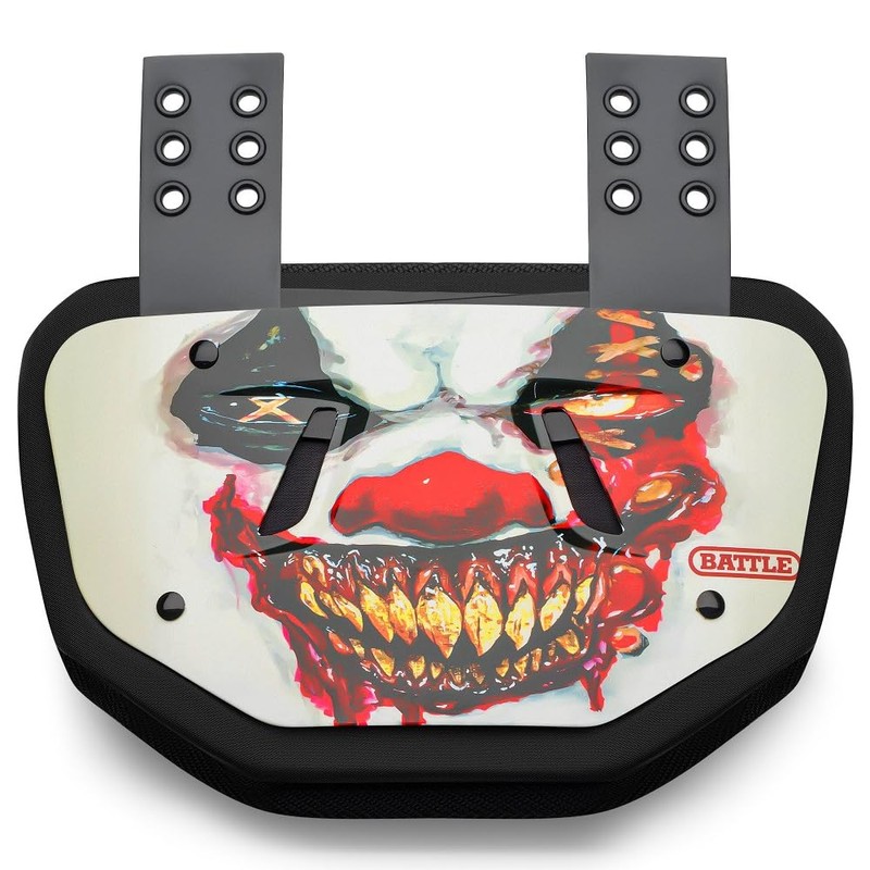 Battle Sports Krazy KLOWN Chrome Football Back Plate - Adult