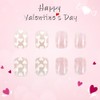Extra Short Valentines Press on Nails Square Heart False Nails