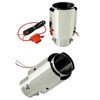 Vechkom 2.5'' Inlet 63mm Exhaust Tips With Red Flame LED