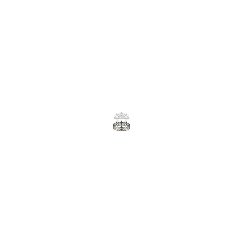 Set De 2 Coronas De Metal Cristal Rey Reina Novios
