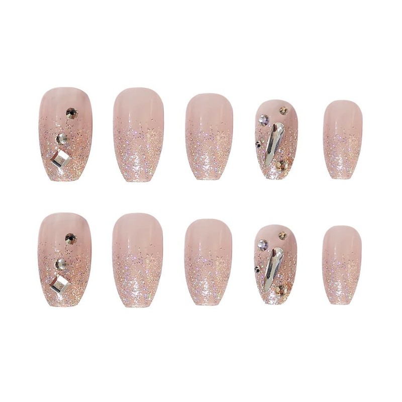 XUZOO 24 Pieces Nail Tips, 3D Nails, Short and Long,
