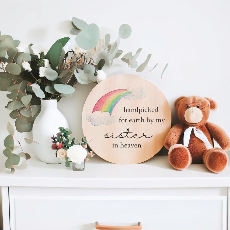 Handpicked By My Sister in Heaven Pregnancy Announcement Rainbow Baby