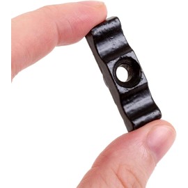 TERF® 5 Pcs Antique Black Turn Buttons 38mm [ 1.5'' ] Cabinet Cupboard Wardrobe Latch Catch Lock Gate Shed Door Rabbit Hutch Thumb Turn Button with Fixing Screw