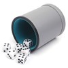 TUZAMA Felt Lined Professional Dice Cup - with 6 Dices