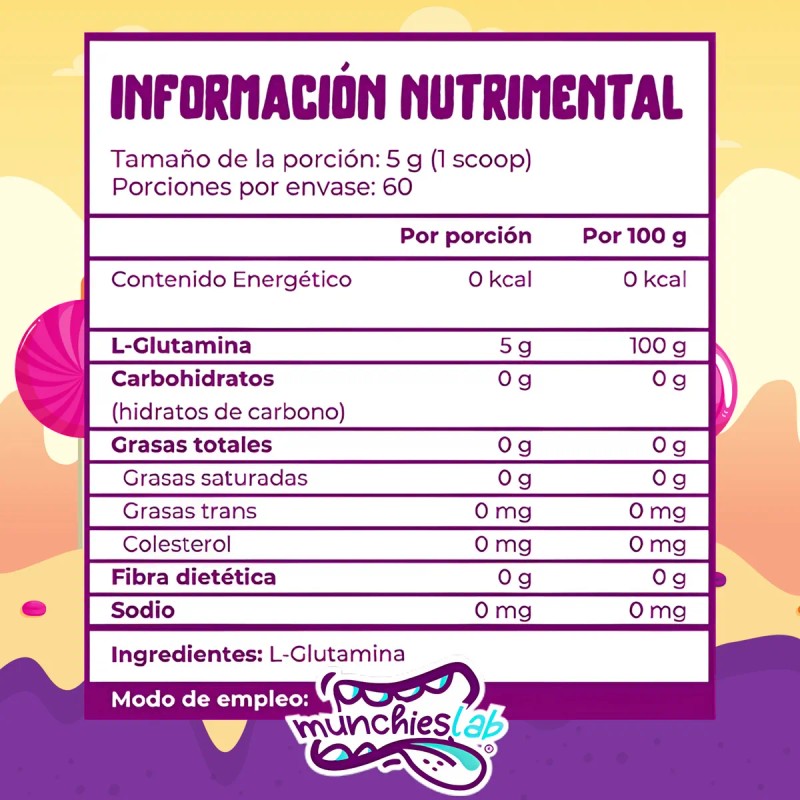 Suplemento Glúteo Peptonas 90 Cáps + Glutamina 300g Munchies
