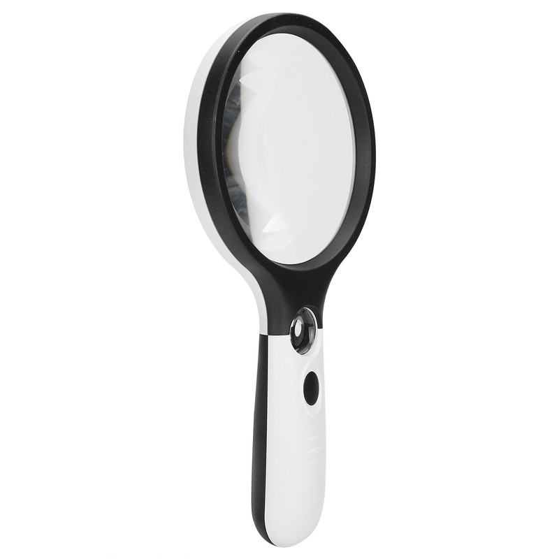 Reading Handheld Magnifying Glass Battery Powered 4LED 4X 30X Lens