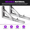 Swpeet 2 Pack 10" Folding Shelf Bracket, Heavy Duty DIY